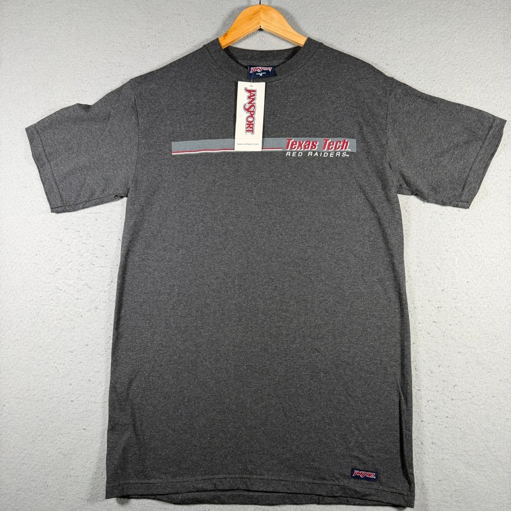JanSport Texas Tech Red Raiders Graphic T Shirt Mens Medium Charcoal Gray NCAA